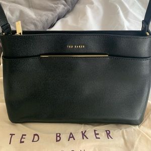 TED BAKER Golnaz Black Leather Crossbody Bag *NWOT*